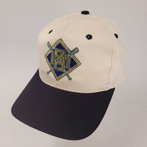 Vintage Milwaukee Brewer Genuine Merchandise White Snapback Trucker Hat Cap OSFM